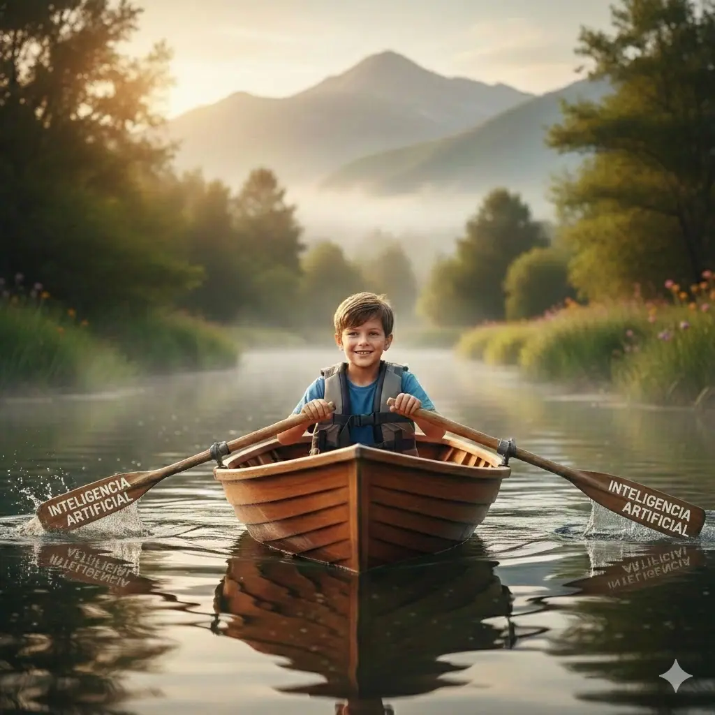 Niños interactuando con tecnología y robótica educativa