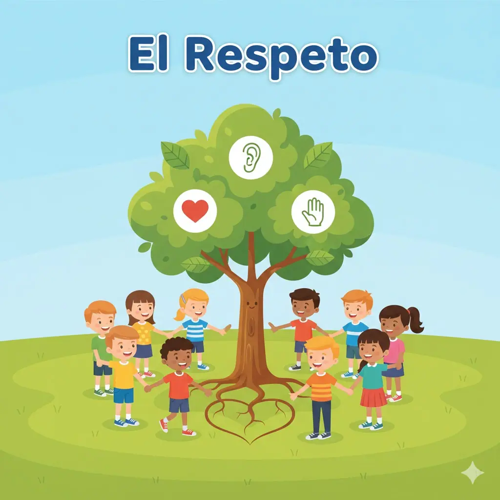 Niños y niñas en círculo dialogando con respeto