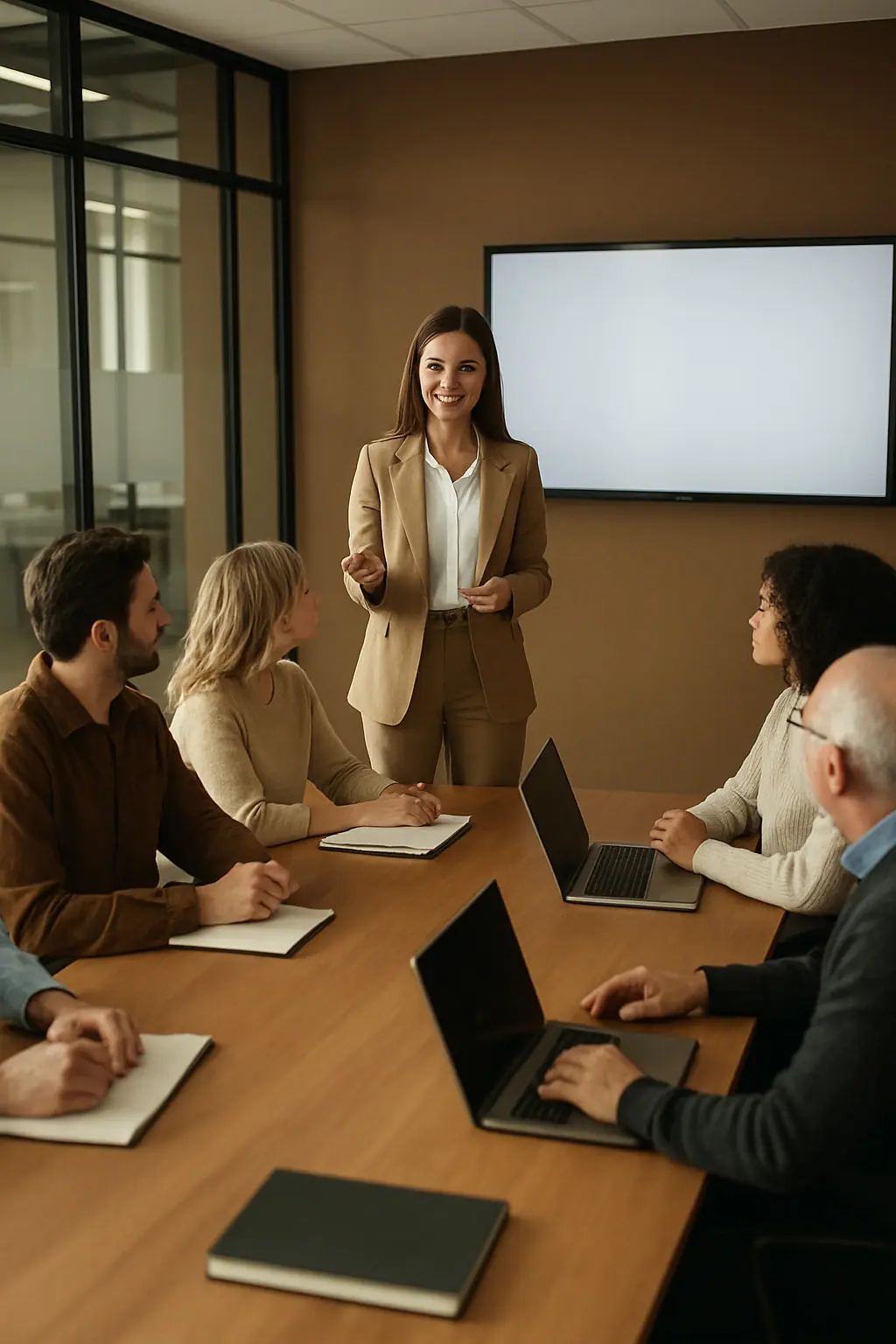 Equipo empresarial trabajando en conjunto