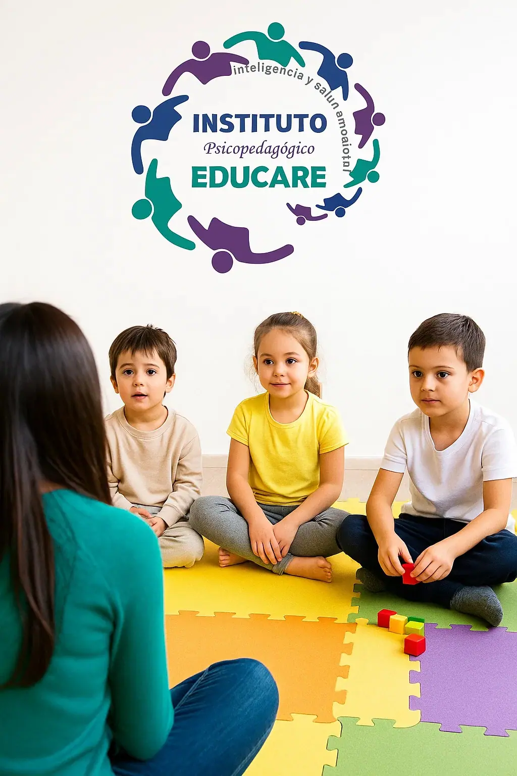 Niños participando en actividades de terapia infantil