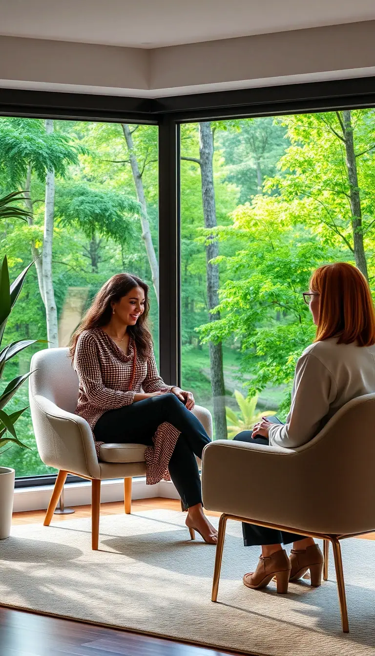 Persona completando cuestionario de terapia individual